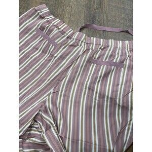 Silk Victoria Secret Pink Striped Pajama Pants Flowy Colorful Luxury EUC Medium